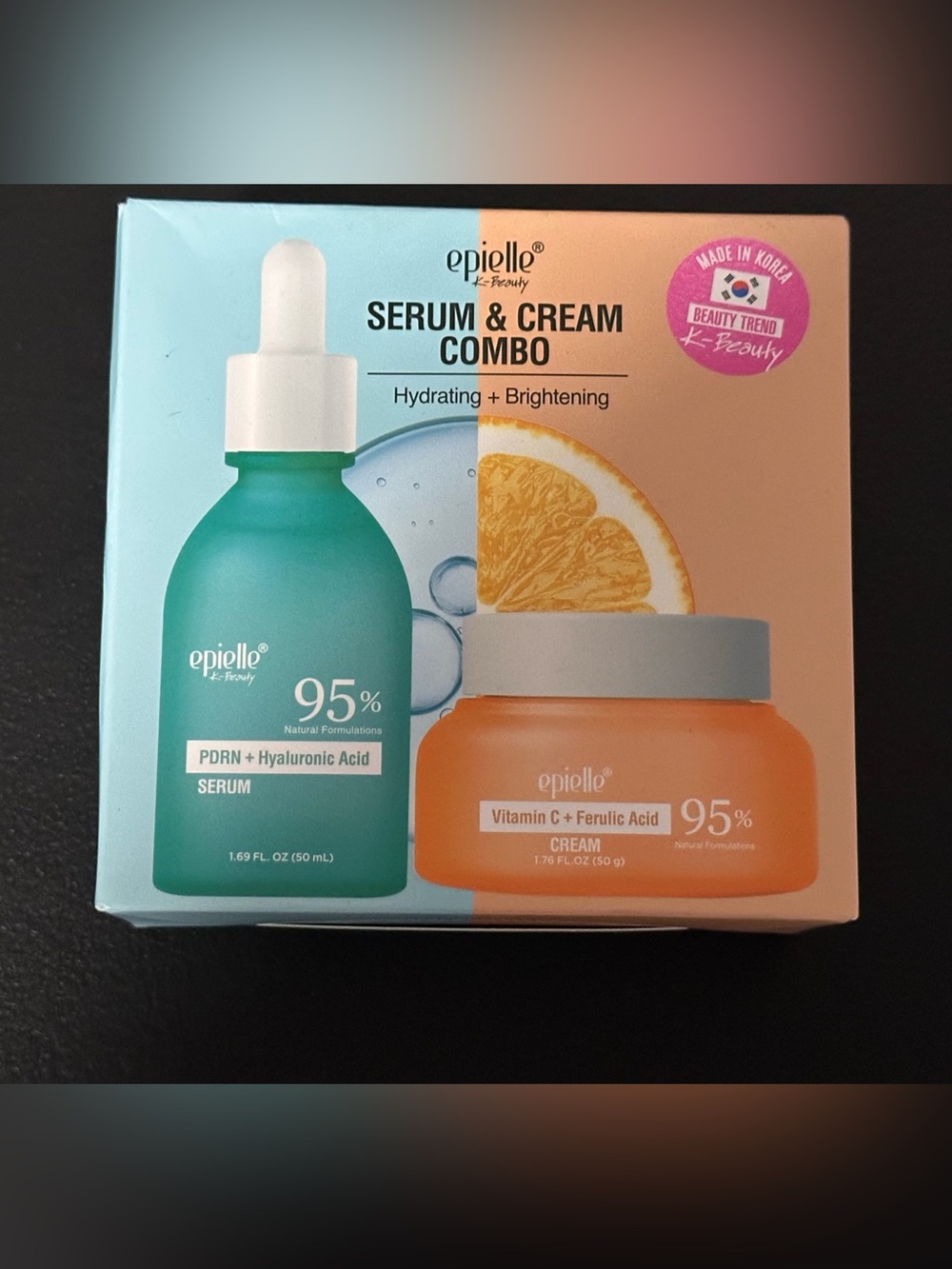 Serum & Cream Combo — Green Hydrating Serum + Orange Brightening Cream